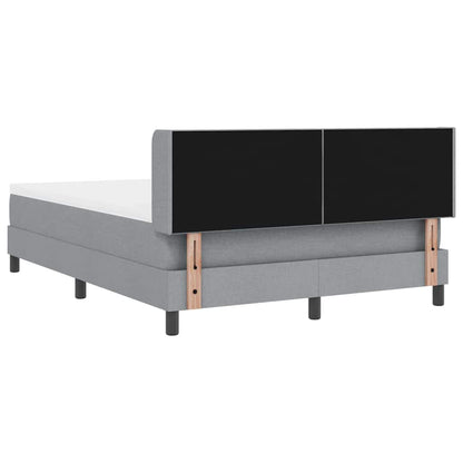 Letto box spring con materasso Grigio chiaro 140 x 190 cm