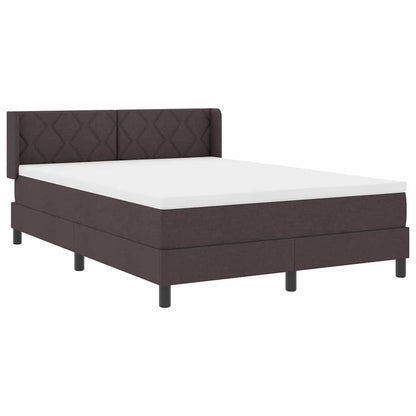 Letto box spring con materasso Marrone Scuro 140 x 200 cm