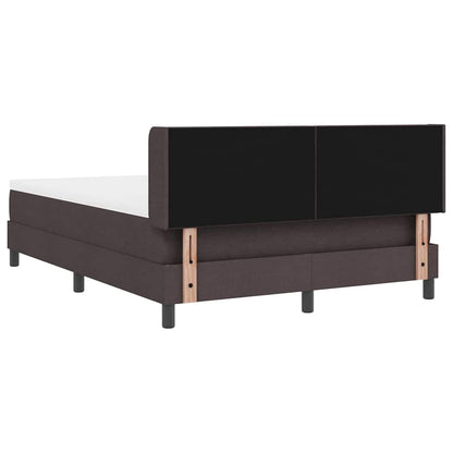 Letto box spring con materasso Marrone Scuro 140 x 200 cm