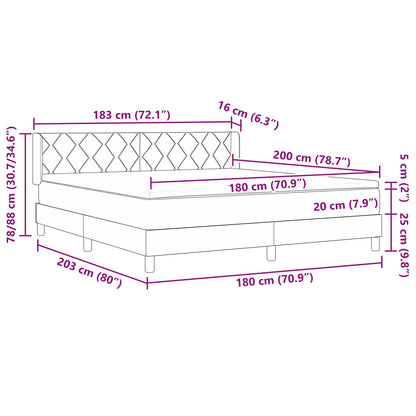 Letto a molle con testiera Nero 200 x 180 cm Tessuto | homemem39