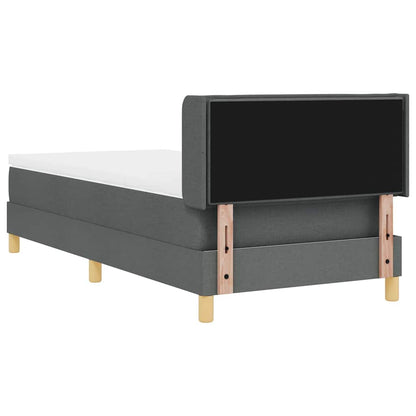Letto a molle con materasso Grigio scuro 200 x 80 cm Tessuto | homemem39