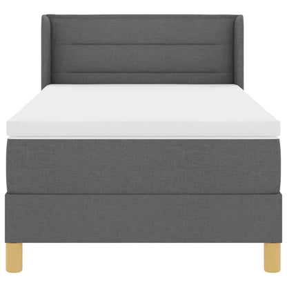 Letto a molle con materasso Grigio scuro 200 x 80 cm Tessuto | homemem39