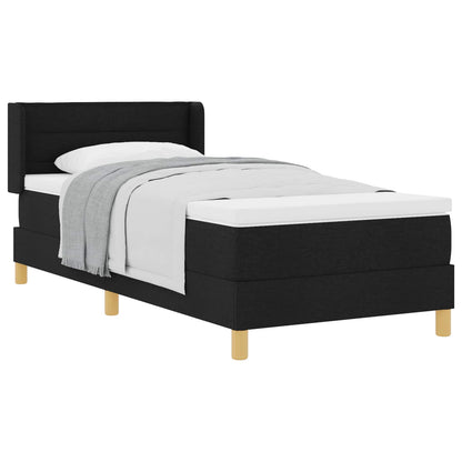 Letto a molle con materasso Nero 200 x 90 cm Tessuto | homemem39