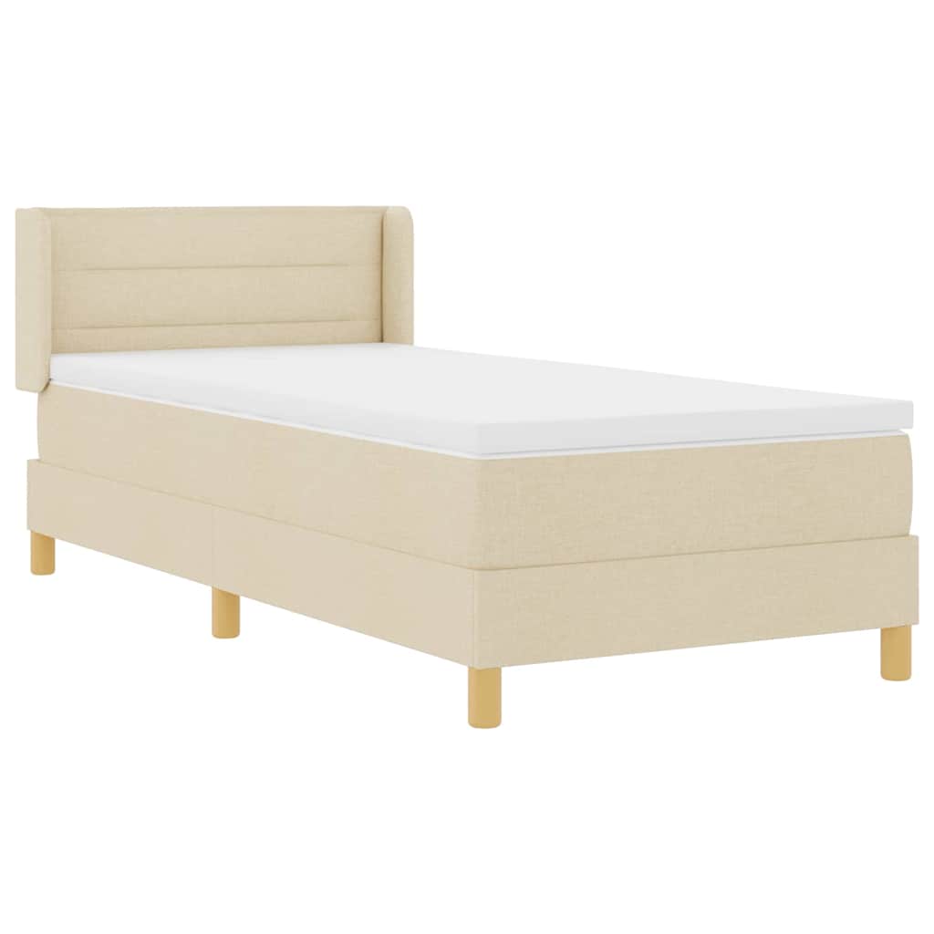 <strong>Letto a Molle< / strong> Crema 100 x 200 cm Tessuto