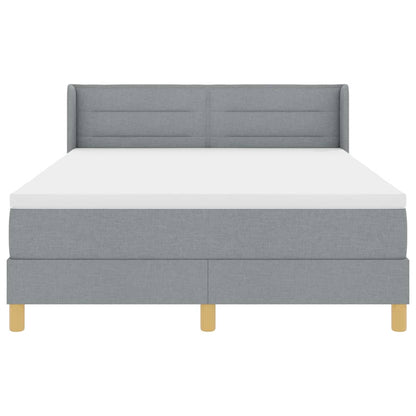 Letto a molle con materasso Grigio chiaro 190 x 140 cm Tessuto | homemem39