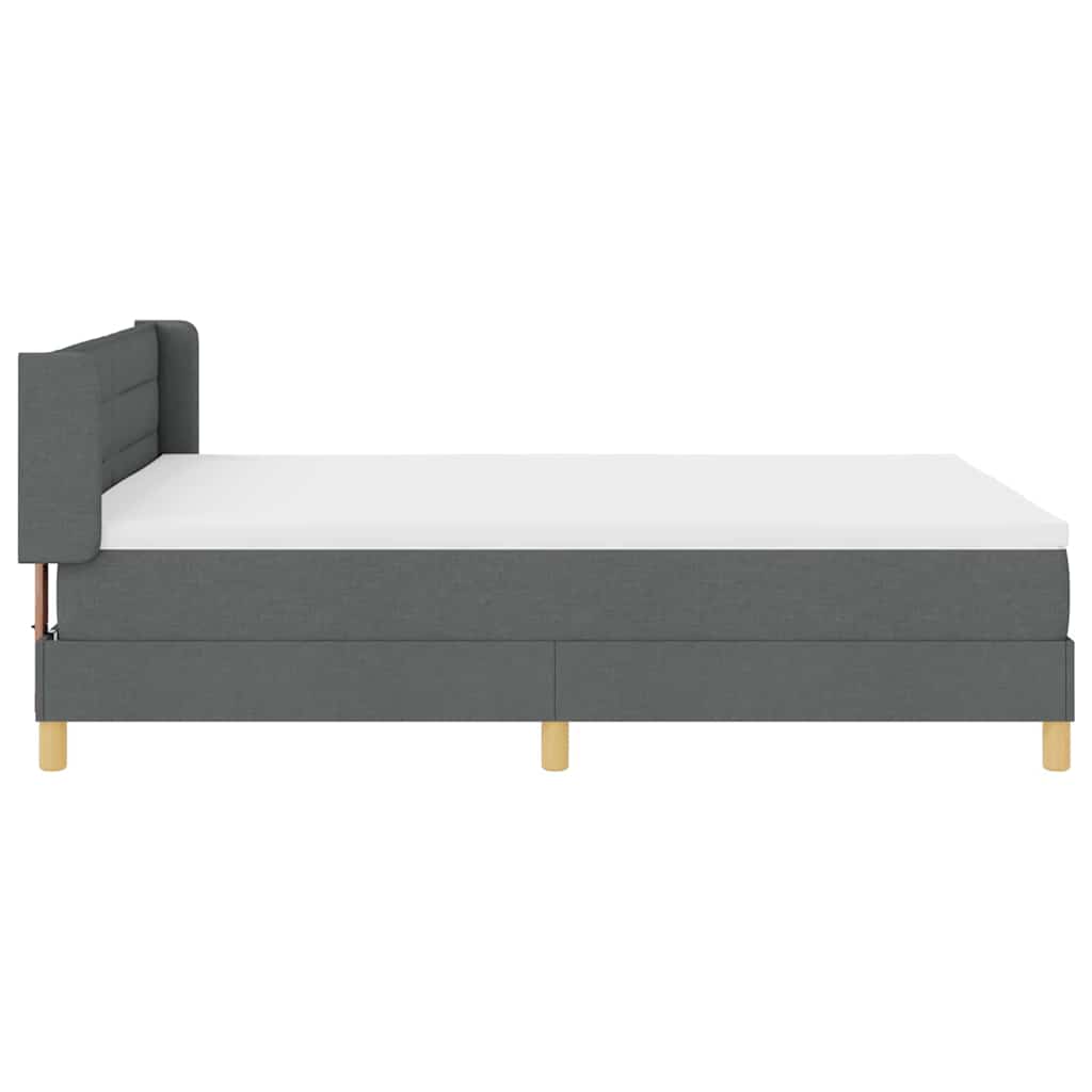 Letto a molle con materasso Grigio scuro 190 x 140 cm Tessuto | homemem39