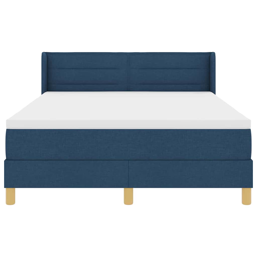 Letto a molle con materasso Blu 190 x 140 cm Tessuto | homemem39
