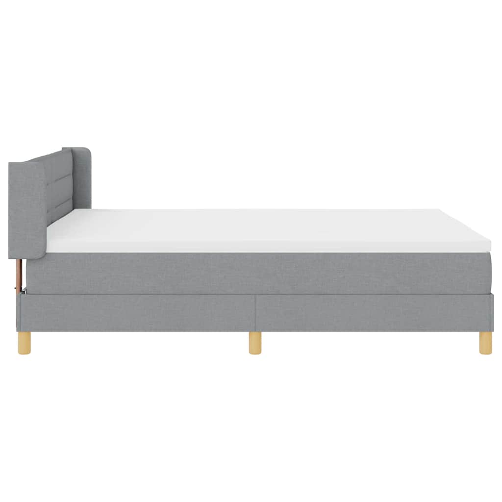 Letto a molle con materasso Grigio chiaro 200 x 140 cm Tessuto | homemem39