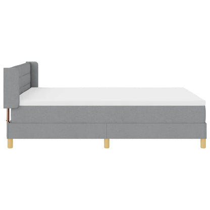 Letto a molle con materasso Grigio chiaro 200 x 140 cm Tessuto | homemem39