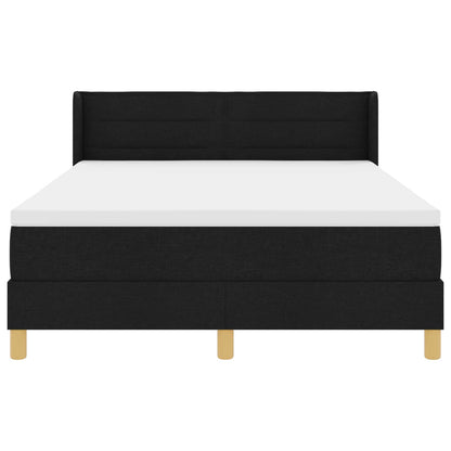 Letto a molle con materasso Nero 200 x 140 cm Tessuto | homemem39