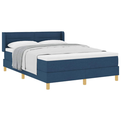 Letto a molle con materasso Blu 200 x 140 cm Tessuto