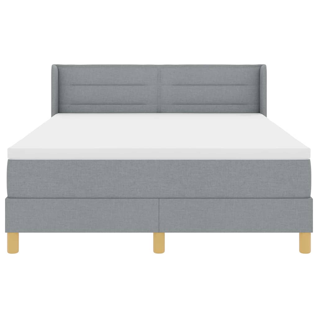 Letto a molle con materasso Grigio chiaro 200 x 160 cm Tessuto | homemem39