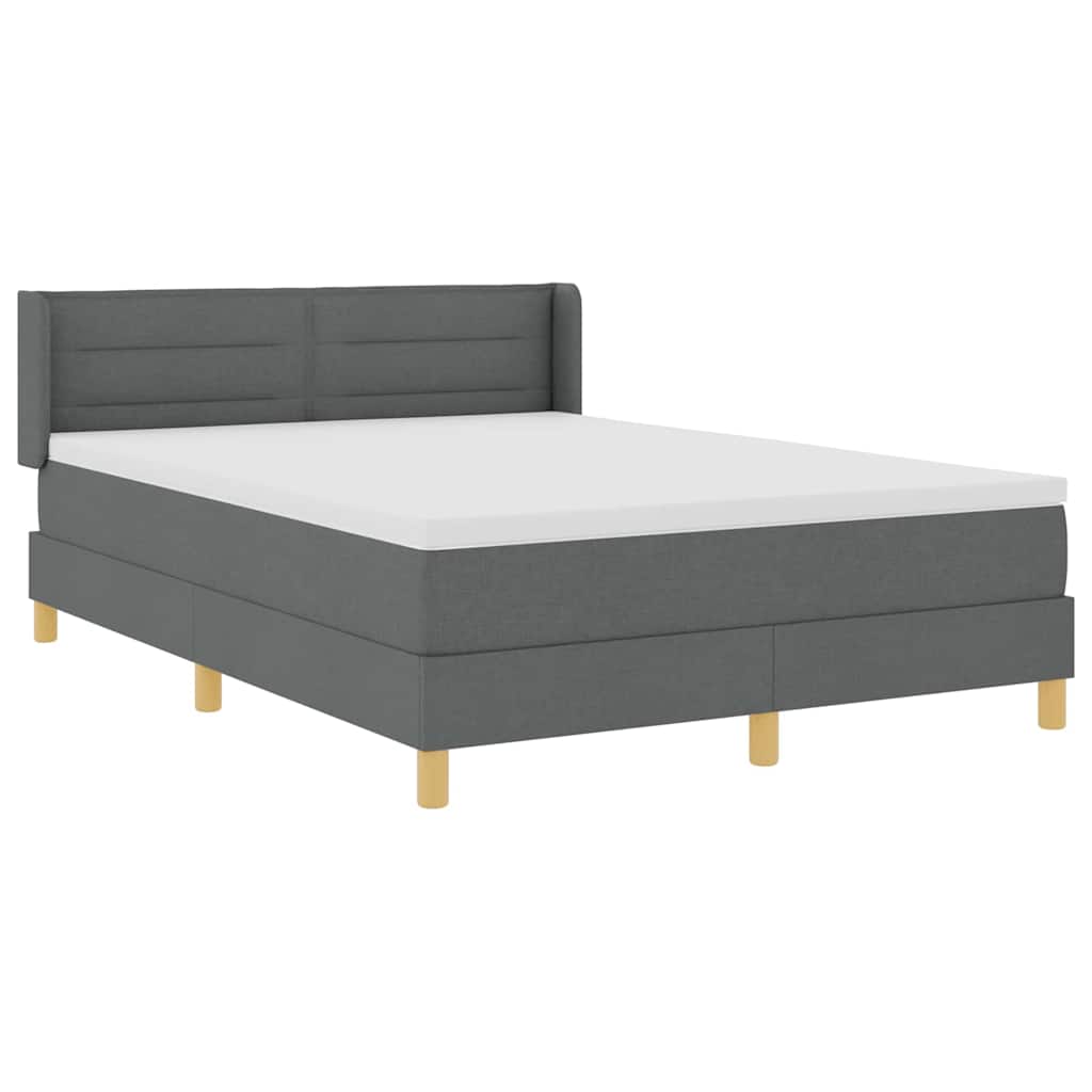 Letto a molle con materasso Grigio scuro 200 x 160 cm Tessuto | homemem39