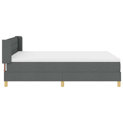 Letto a molle con materasso Grigio scuro 200 x 160 cm Tessuto | homemem39