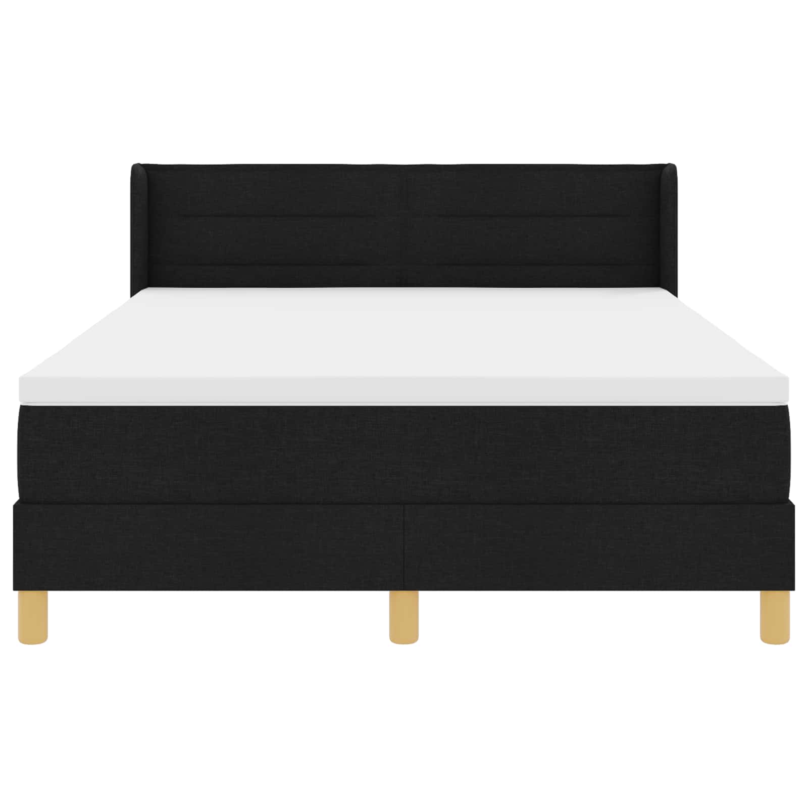 Letto a molle con materasso Nero 200 x 160 cm Tessuto | homemem39