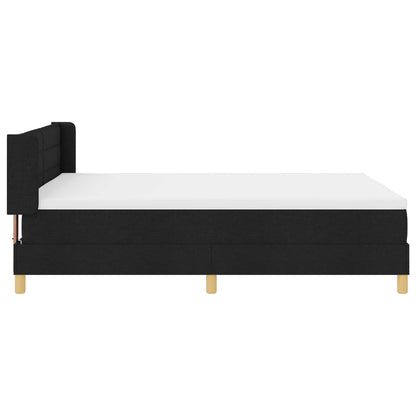 Letto a molle con materasso Nero 200 x 160 cm Tessuto | homemem39
