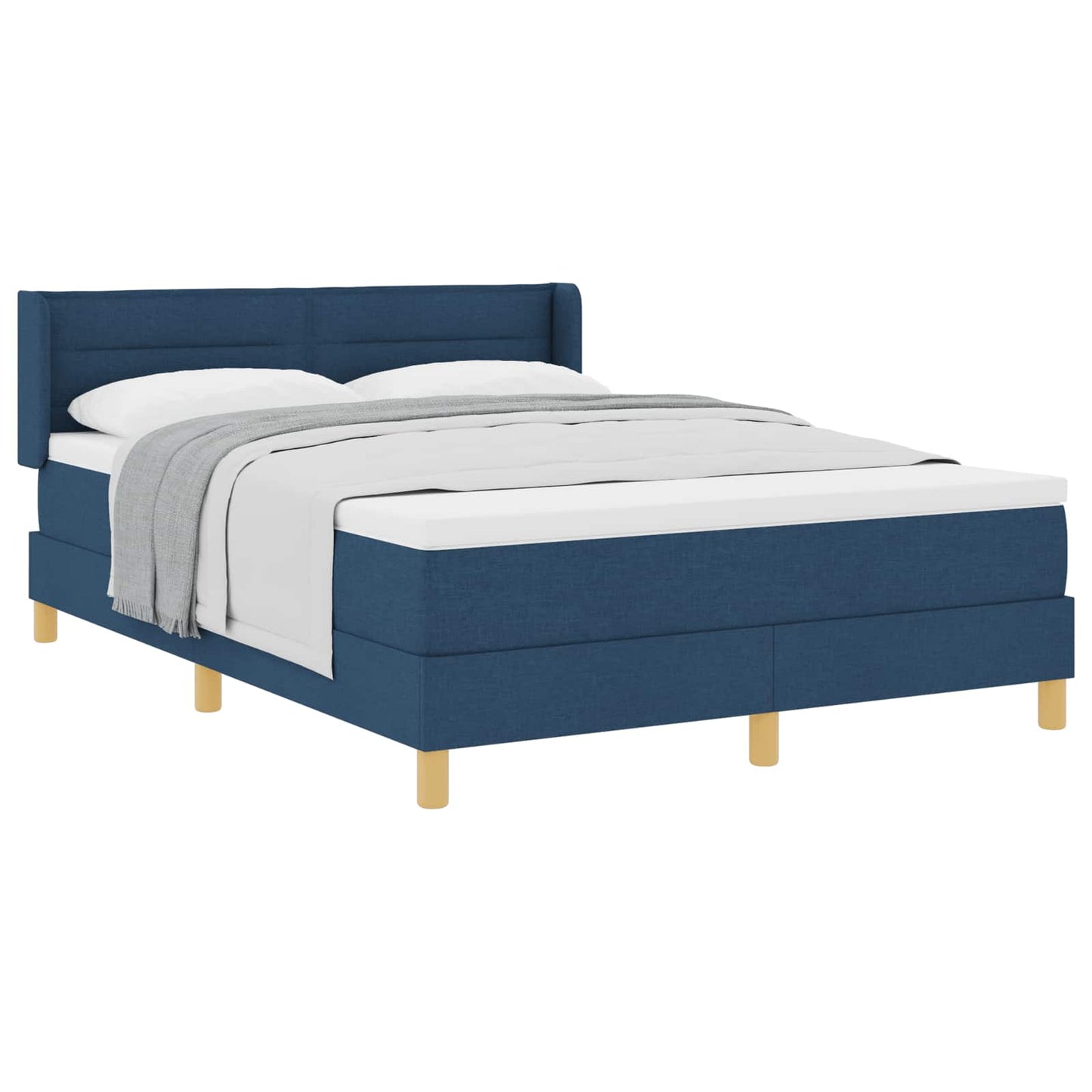 Letto a molle con materasso Blu 200 x 160 cm Tessuto | homemem39