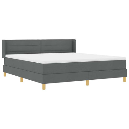 Letto a molle con materasso Grigio scuro 200 x 180 cm Tessuto | homemem39