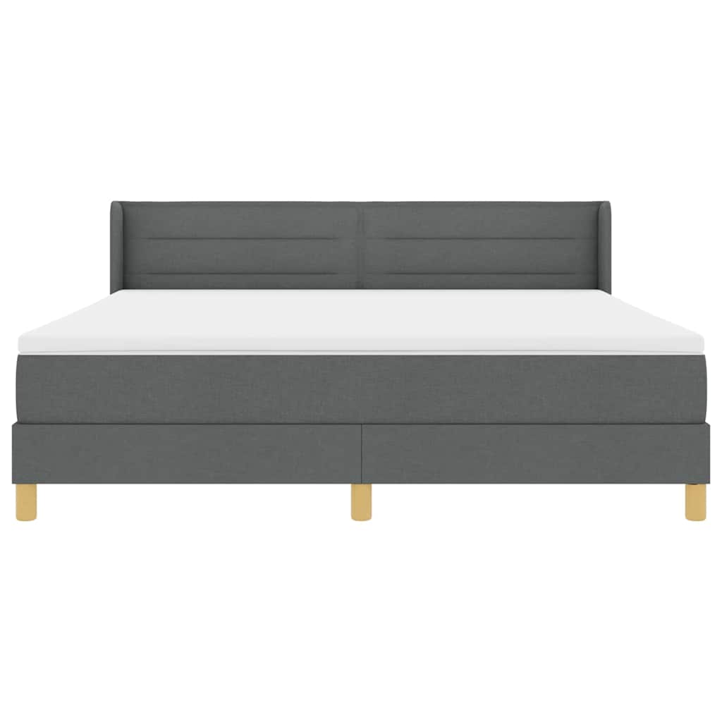 Letto a molle con materasso Grigio scuro 200 x 180 cm Tessuto | homemem39
