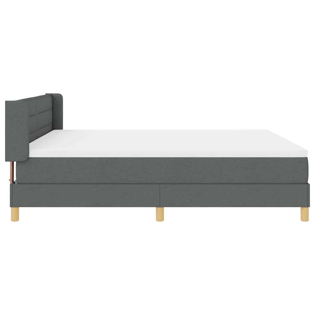 Letto a molle con materasso Grigio scuro 200 x 180 cm Tessuto | homemem39