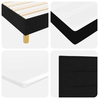 Letto a molle con materasso Nero 200 x 180 cm Tessuto | homemem39