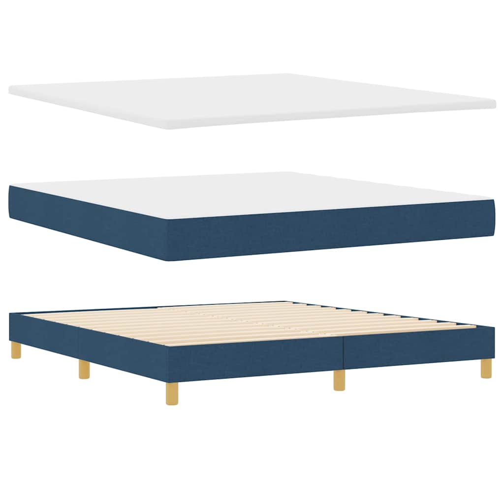 Letto a molle con materasso Blu 200 x 180 cm Tessuto | homemem39