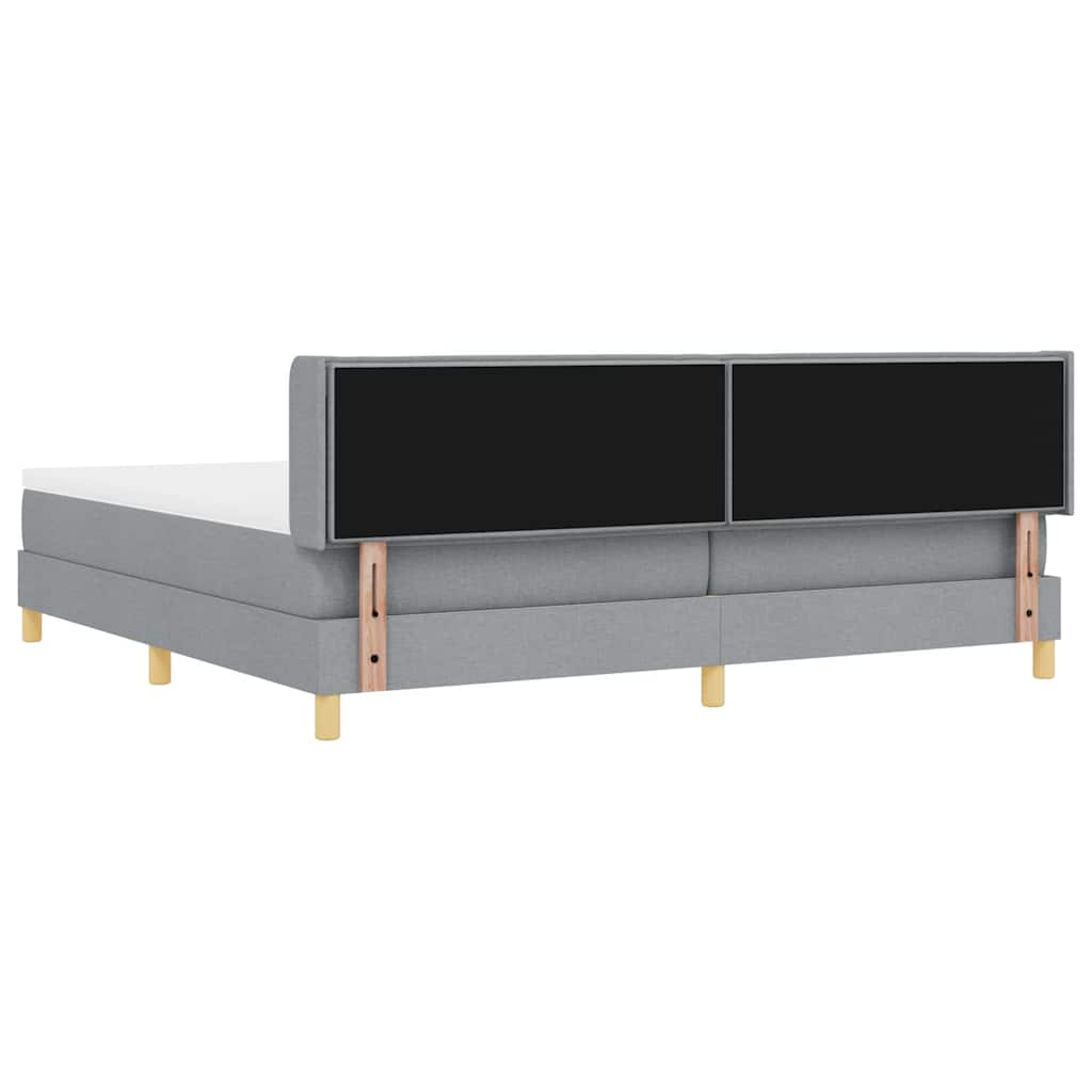 Letto a molle con materasso Grigio chiaro 200 x 200 cm Tessuto | homemem39