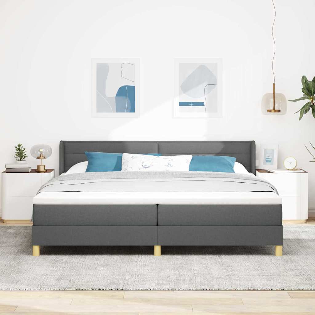 <strong>Letto a Molle< / strong> Grigio scuro 200 x 200 cm