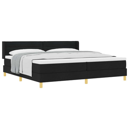 Letto a molle con materasso Nero 200 x 200 cm Tessuto | homemem39