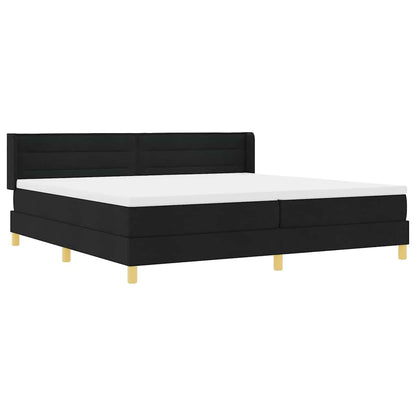 Letto a molle con materasso Nero 200 x 200 cm Tessuto | homemem39