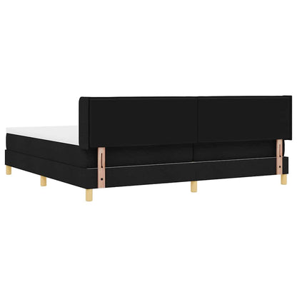 Letto a molle con materasso Nero 200 x 200 cm Tessuto | homemem39