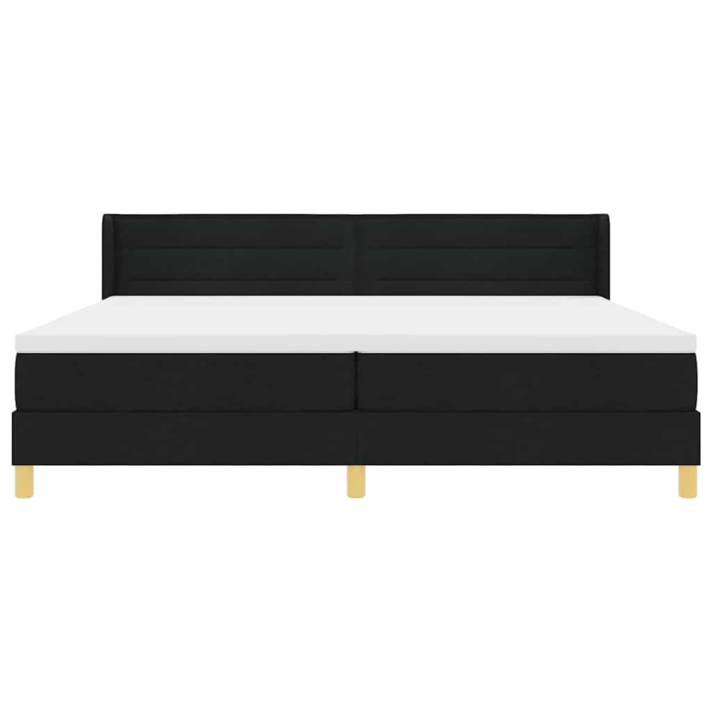Letto a molle con materasso Nero 200 x 200 cm Tessuto | homemem39