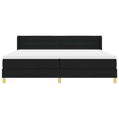 Letto a molle con materasso Nero 200 x 200 cm Tessuto | homemem39