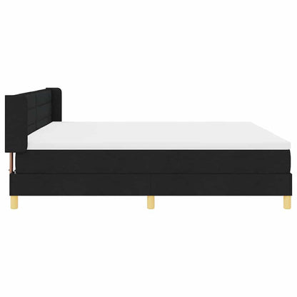 Letto a molle con materasso Nero 200 x 200 cm Tessuto | homemem39