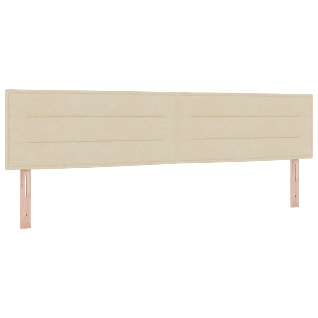 Letto a molle con materasso Crema 200 x 200 cm Tessuto | homemem39