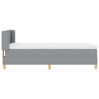 Letto a molle con testiera Grigio chiaro 200 x 90 cm Tessuto | homemem39