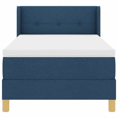 Letto a molle con cuscino con testiera Blu 200 x 100 cm Tessuto