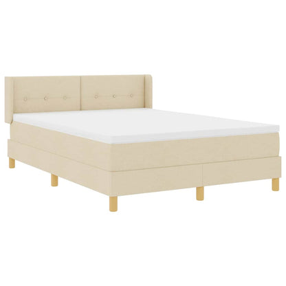 Letto a molle con cuscino Crema 200 x 140 cm Tessuto | homemem39