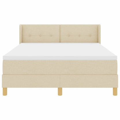 Letto a molle con cuscino Crema 200 x 140 cm Tessuto | homemem39