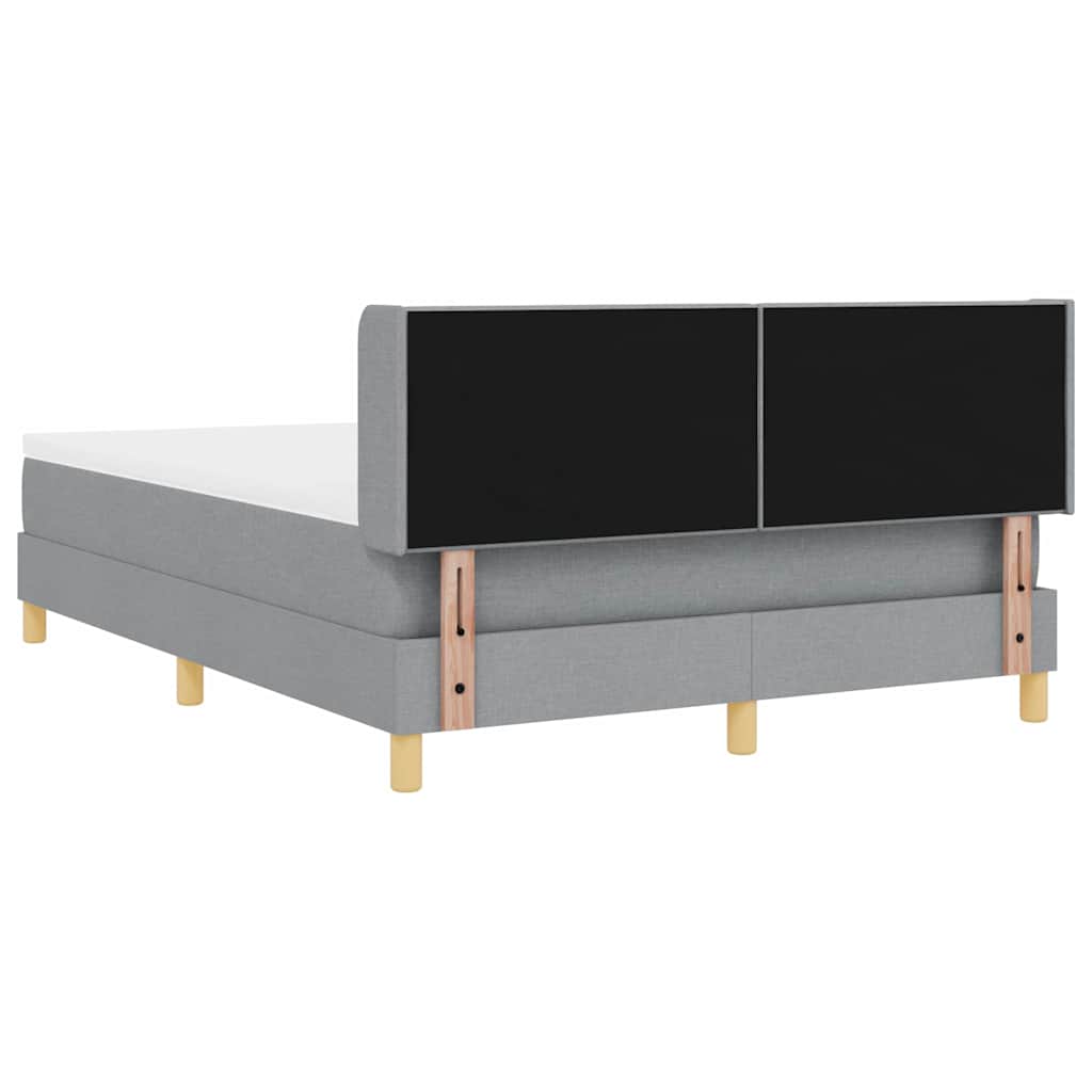 Letto a molle con cuscino Grigio chiaro 200 x 160 cm Tessuto | homemem39