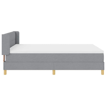 Letto a molle con cuscino Grigio chiaro 200 x 160 cm Tessuto | homemem39