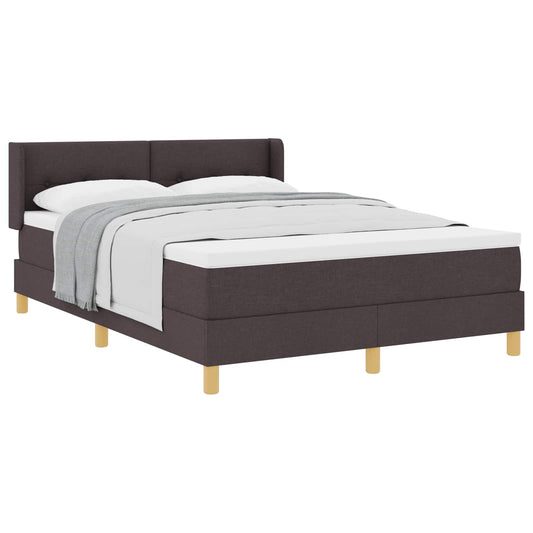 Letto a molle con testiera Marrone Scuro 200 x 160 cm Tessuto | homemem39