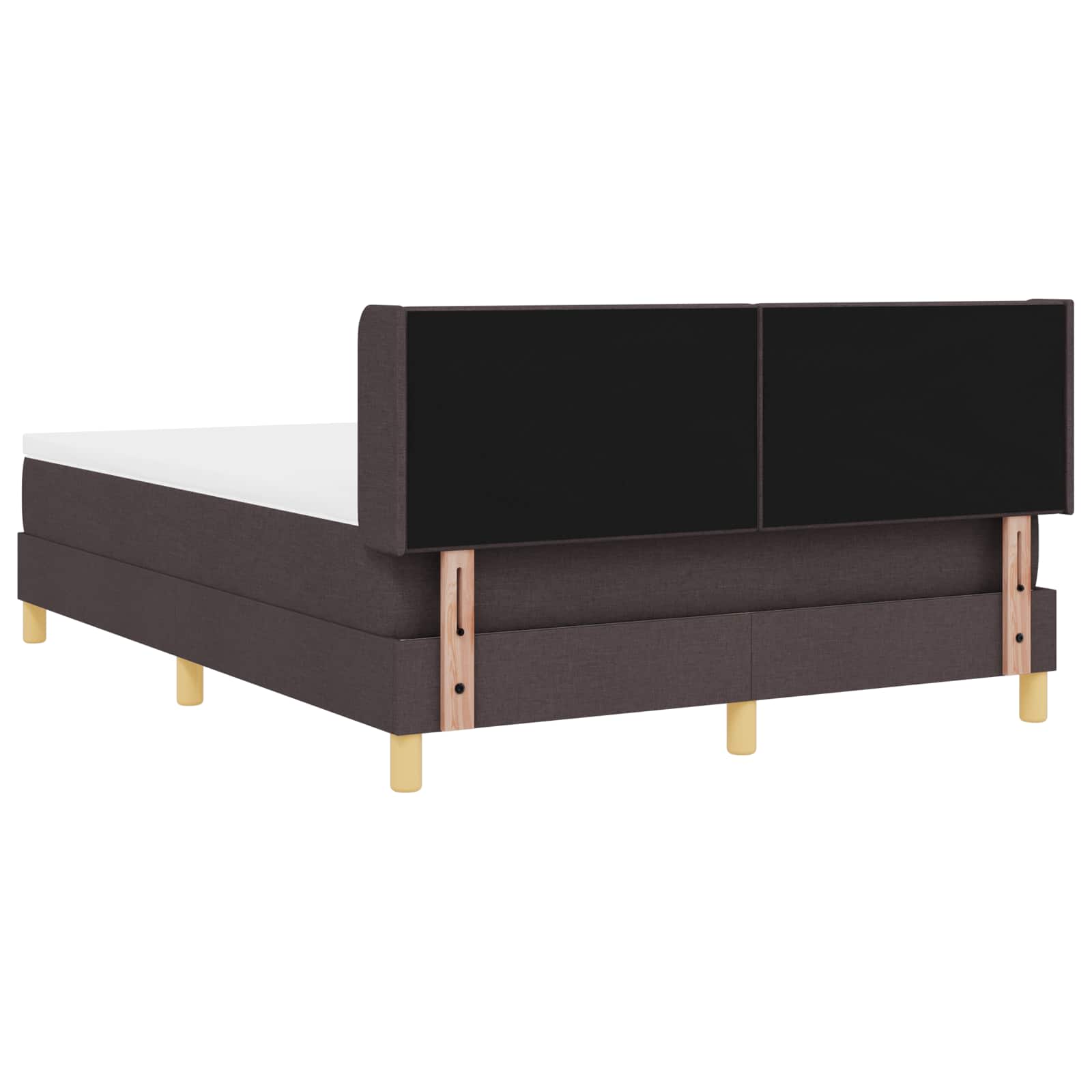 Letto a molle con testiera Marrone Scuro 200 x 160 cm Tessuto | homemem39
