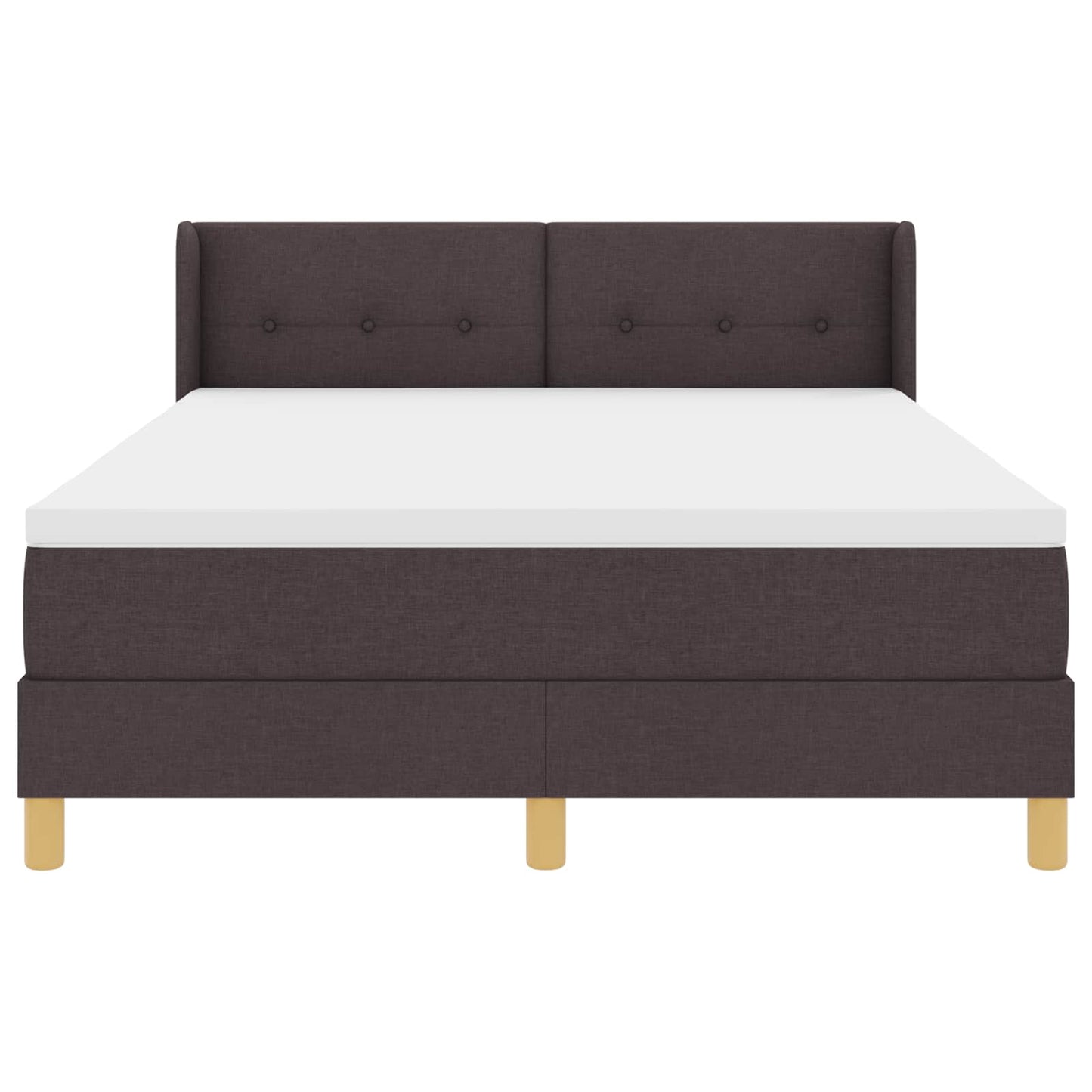Letto a molle con testiera Marrone Scuro 200 x 160 cm Tessuto | homemem39