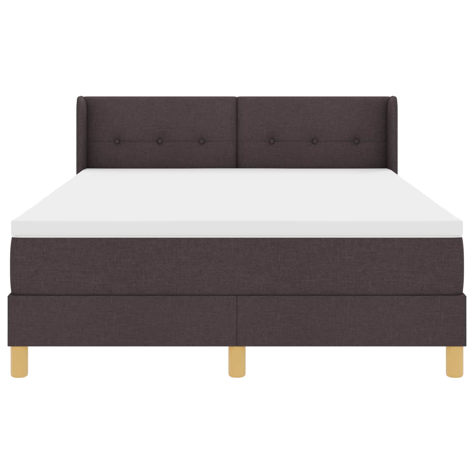 Letto a molle con testiera Marrone Scuro 200 x 160 cm Tessuto | homemem39