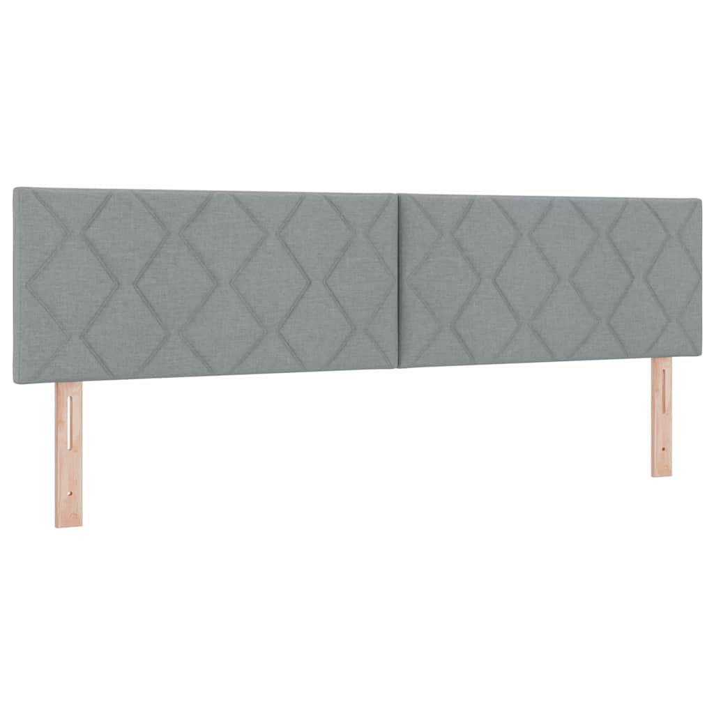 Letto a molle con testiera Grigio chiaro 200 x 180 cm Tessuto | homemem39