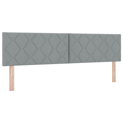 Letto a molle con testiera Grigio chiaro 200 x 180 cm Tessuto | homemem39