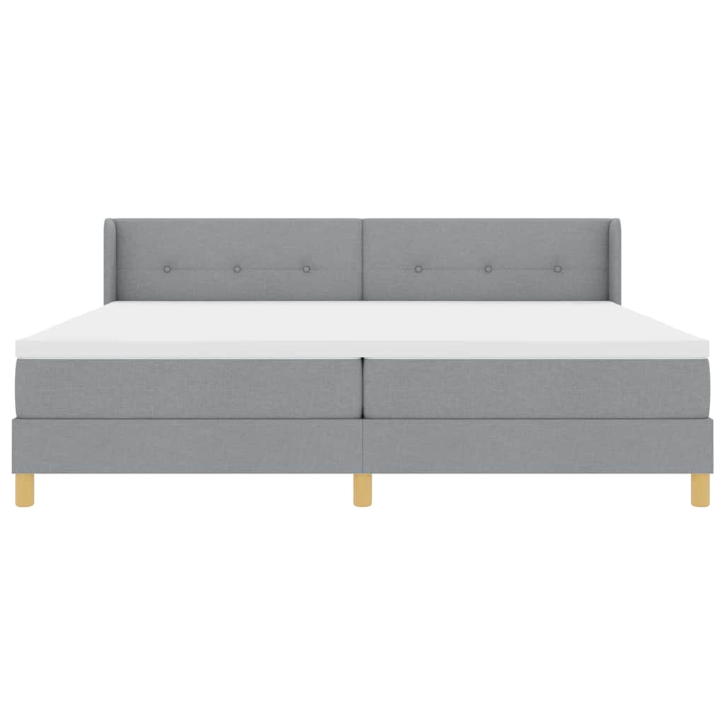 <strong>Letto a Molle< / strong> Grigio chiaro 200 x 200 cm