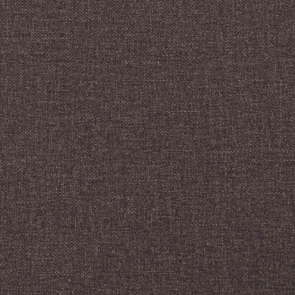 Letto a molle con testiera Marrone Scuro 200 x 200 cm Tessuto