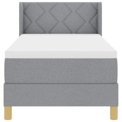 Letto a molle con testiera Grigio chiaro 200 x 80 cm Tessuto | homemem39
